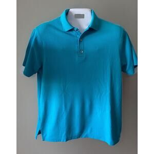 DOC & AMELIA Turquoise Polo Shirt Men's Size M 46" Chest 29" Long